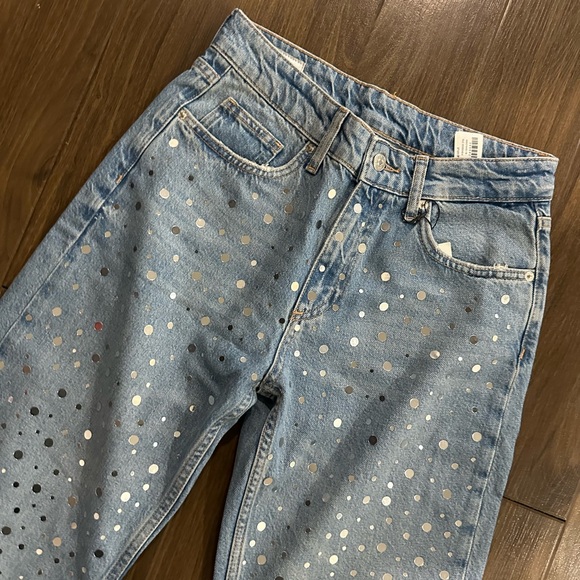 Zara limited mirror embedded jeans - Picture 3 of 6